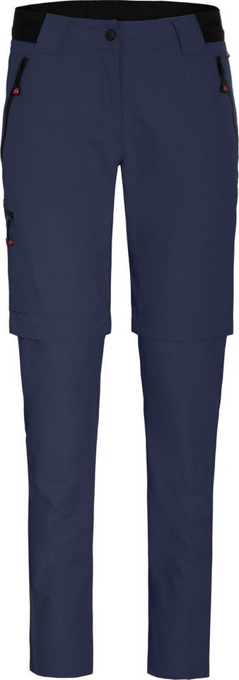 Bergson Zip-off-Hose VIDAA COMFORT Zipp Off (slim) Damen Wanderhose, leicht strapazierfähig, Normalgrößen, peacoat blau von Bergson