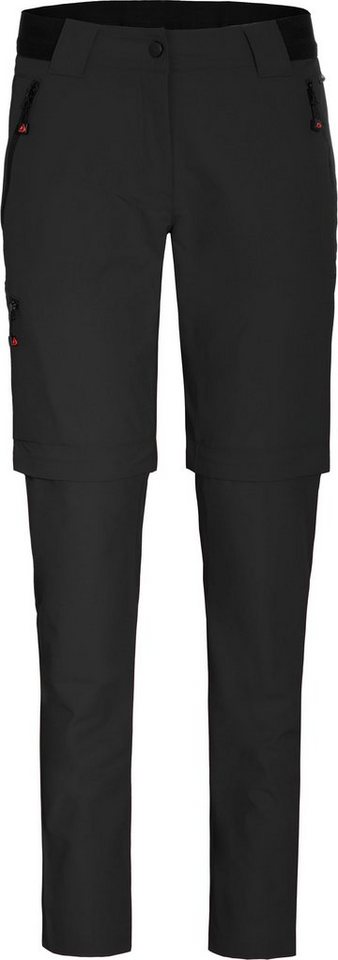 Bergson Zip-off-Hose VIDAA COMFORT Zipp Off (slim) Damen Wanderhose, leicht strapazierfähig, Kurzgrößen, schwarz von Bergson