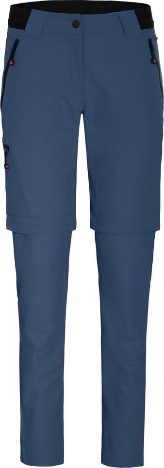 Bergson Zip-off-Hose VIDAA COMFORT Zipp Off (slim) Damen Wanderhose, leicht strapazierfähig, Normalgrößen, enzianblau von Bergson