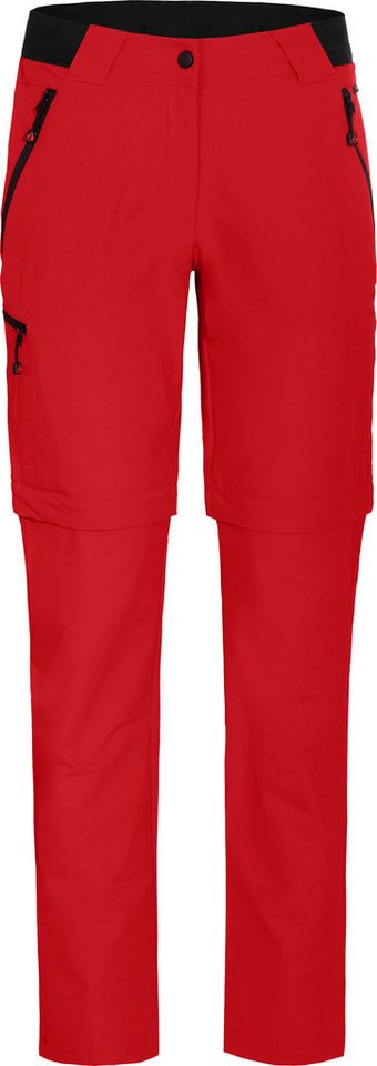 Bergson Outdoorhose VIDAA COMFORT Zipp-Off Damen Wanderhose, leicht, strapazierfähig, Normalgrößen, salsarot von Bergson