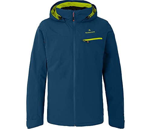 Forvert TALLMOS | Herren Regenjacke, Netzfutter, 20000 mm Wassersäule, poseidon/lime punch (390/268), 46 - Herren von Bergson