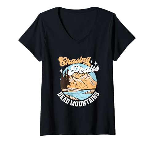 Damen Bergsteiger - Totes Gebirge T-Shirt mit V-Ausschnitt von Bergsteigen in Österreich