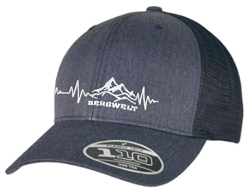 Bergwelt Kappe Herzschlag EKG Puls Stickmotiv Melange Trucker Mesh-Cap | Heather/Navy | Einheitsgröße Bergwelt Kappe Herzschlag EKG Puls Stickmotiv Melange Trucker Mesh-Cap | Heather/Navy | Einheitsgröße von Bergwelt