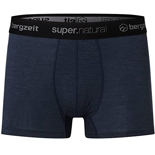 Bergzeit Basics Herren Super.Natural Bergzeit Boxers, Navy Blazer Melange, XL von Bergzeit Basics