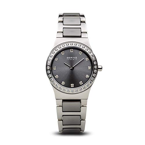 BERING Damen Uhr Quarz Movement - Ceramic Collection mit Edelstahl/Keramik und Saphirglas 32426-703 Armbandsuhren - Wasserdicht: 5 ATM von BERING