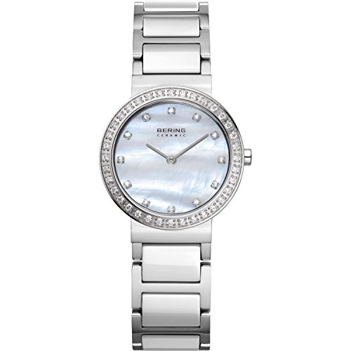 BERING Damen Uhr Quarz Movement - Ceramic Collection mit Edelstahl/Keramik und Saphirglas 10729-704 Armbandsuhren - 5 ATM von BERING