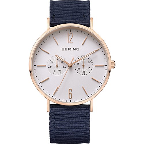 BERING Herren Uhr Quarz Movement - Classic Collection mit Nylon und Saphirglas 14240-864 Armbandsuhren - 3 ATM von BERING
