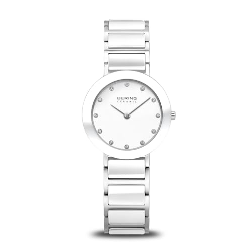 BERING Damen Uhr Quarz Movement - Ceramic Collection mit Edelstahl/Keramik und Saphirglas 11429-754 Armbandsuhren - Wasserdicht: 5 ATM, Silber von BERING