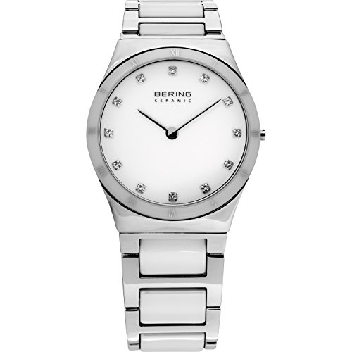 BERING Damen Uhr Quarz Movement - Ceramic Collection mit Edelstahl/Keramik und Saphirglas 32230-764 Armbandsuhren - Wasserdicht: 5 ATM von BERING