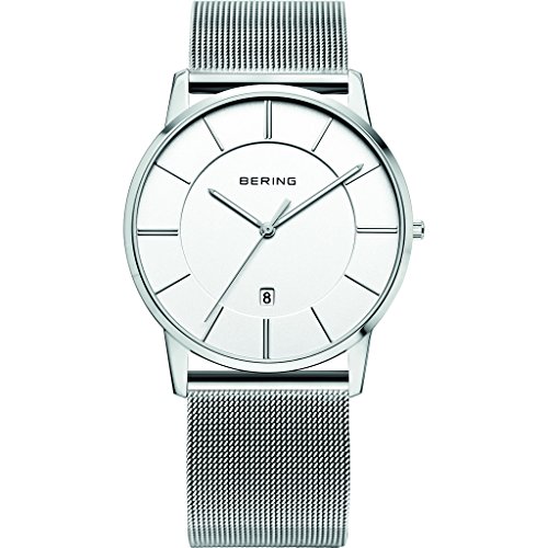 BERING Herren Analog Quarz Classic Collection Armbanduhr mit Edelstahl Armband und Saphirglas 13139-000 von BERING