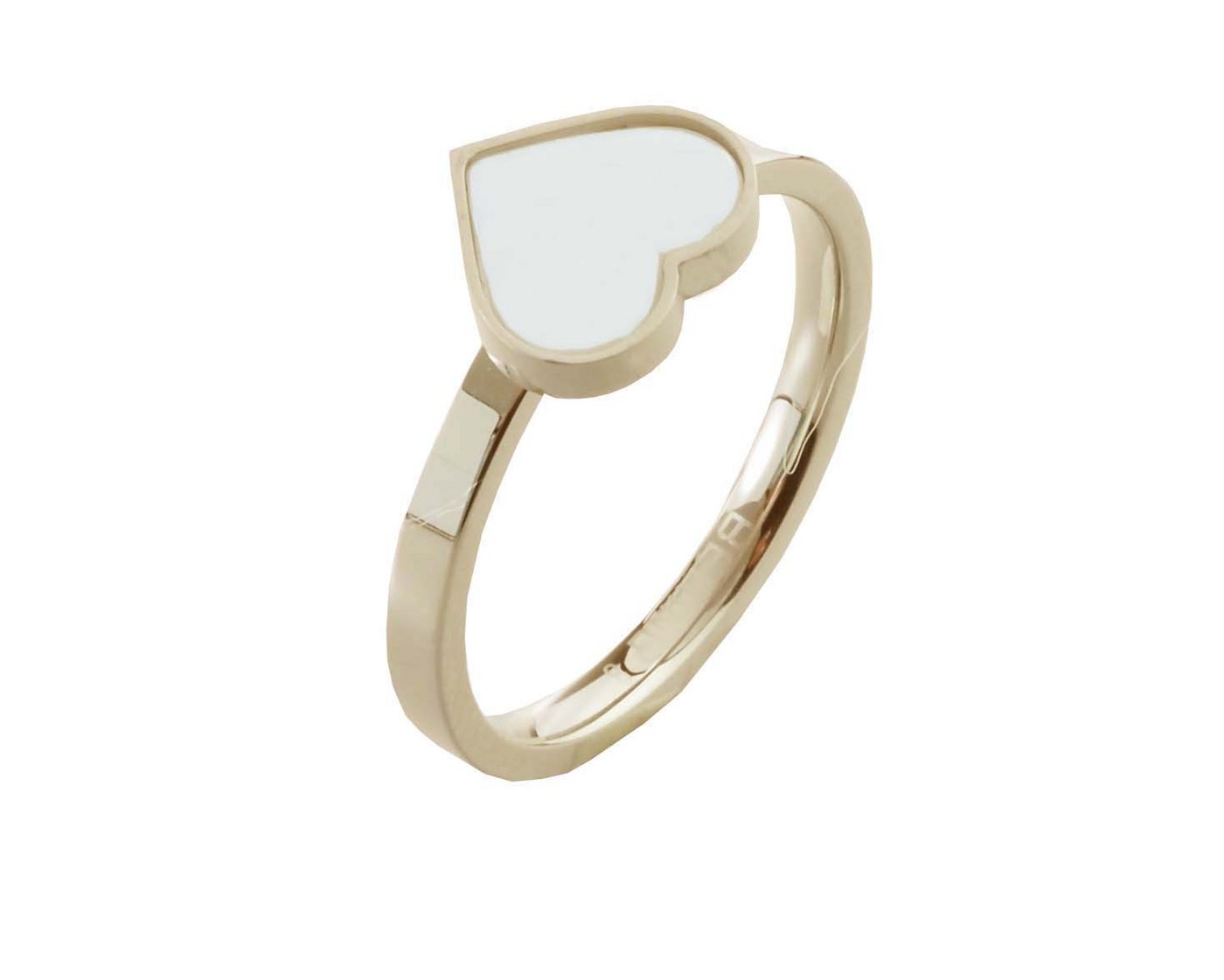 Bering Fingerring Herzform Weiß Goldfarben von Bering