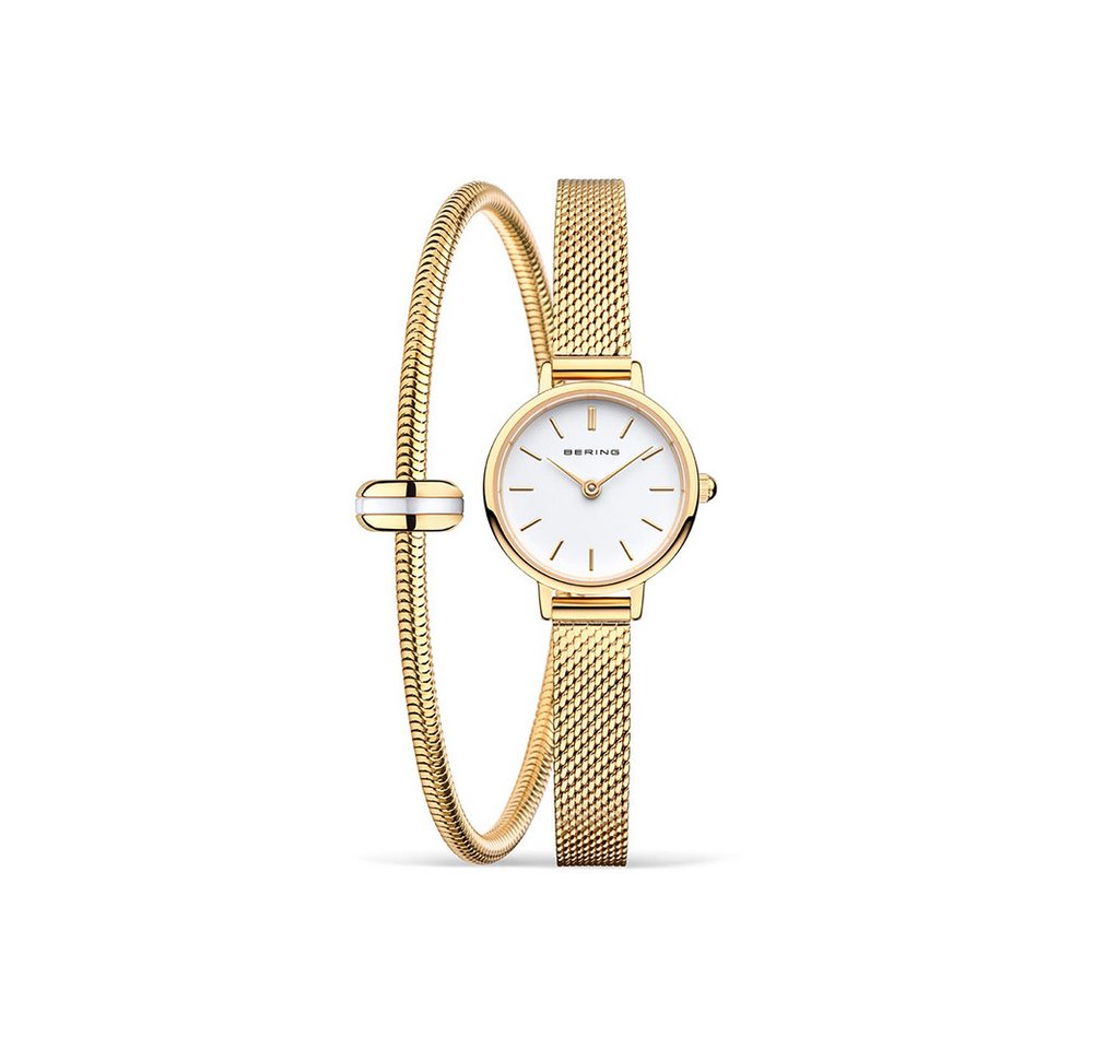 Bering Quarzuhr Bering Classic gold glänzend Gift Set Lovely 11022-334-Lovely-1-GWP190, Bering Classic gold glänzend Gift Set Lovely von Bering