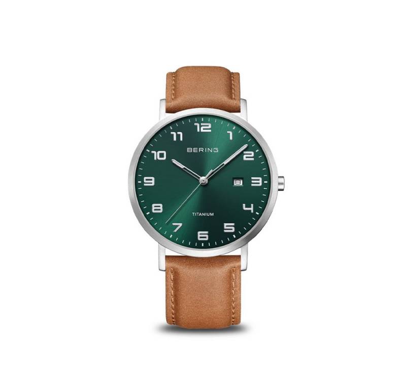 Bering Quarzuhr Bering Titanium silber gebürstet 18640-568 18640-568, Bering Titanium silber gebürstet 18640-568 von Bering