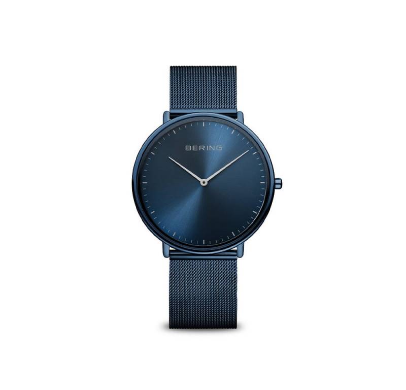Bering Quarzuhr Bering Ultra Slim blau glänzend 15739-397 15739-397, Bering Ultra Slim blau glänzend 15739-397 von Bering