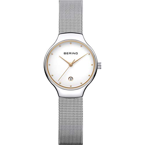 BERING Damen Uhr Quarz Movement - Classic Collection mit Edelstahl und Saphirglas 13326-XXX Armbandsuhren - Wasserdicht: 3 ATM, Silber von BERING