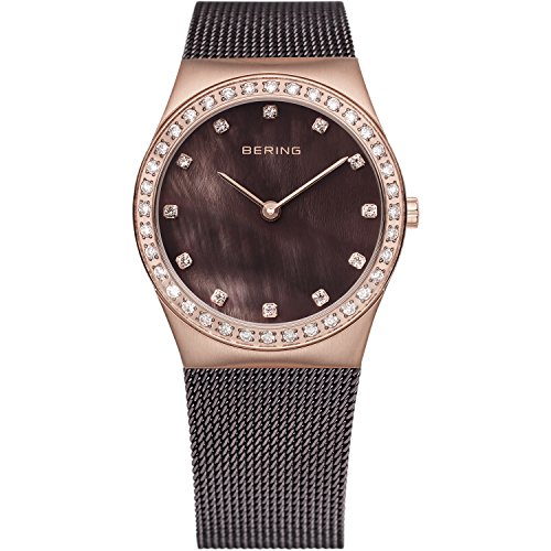 BERING Damen Uhr Quarz Movement - Classic Collection mit Edelstahl und Saphirglas 12426-262 Armbandsuhren - 5 ATM von BERING