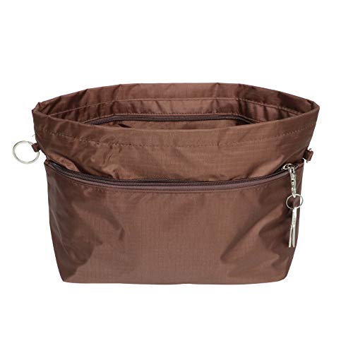 BeringLoad Handtaschen-Organizer für Damen, leicht, Nylon, Aufbewahrungstasche für den Innenbereich für Reisen, braun, S, Taschen-Organizer von BeringLoad