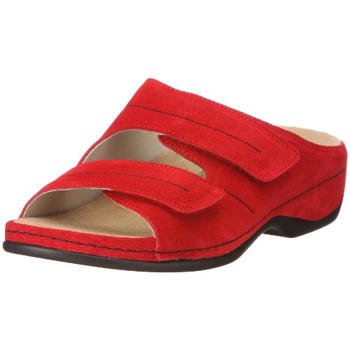 Berkemann 01080 Melbourne Fedora washable, Damen Clogs & Pantoletten, Veloursleder, Rot (rot 250), EU 37.5, (UK 4.5) von Berkemann