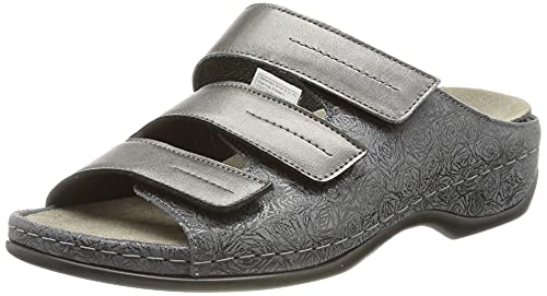 Berkemann Damen Andrea Hausschuh, anthrazitsilber/altbronze/schwarz, 37.5 EU von Berkemann