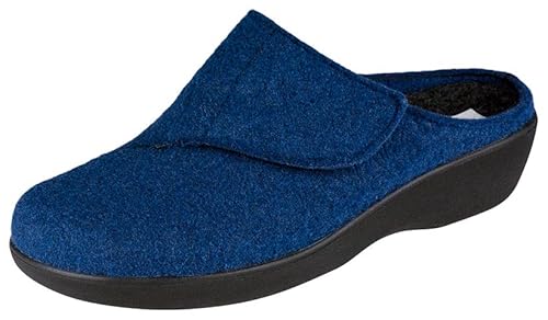 Berkemann Damen Berkoflex Clogs Filz Wide Fußbett: herausnehmbar 6,5 blau Prägefilz von Berkemann