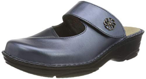 Berkemann Damen Clogs blau Stretch-Leder Wechselfußbett Größe 37 bis 41, Farben:blau, Damen Größen:39.5 von Berkemann