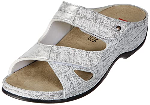 Berkemann Damen Janna Hausschuh, Washed Gray Linen, 41.5 EU von Berkemann