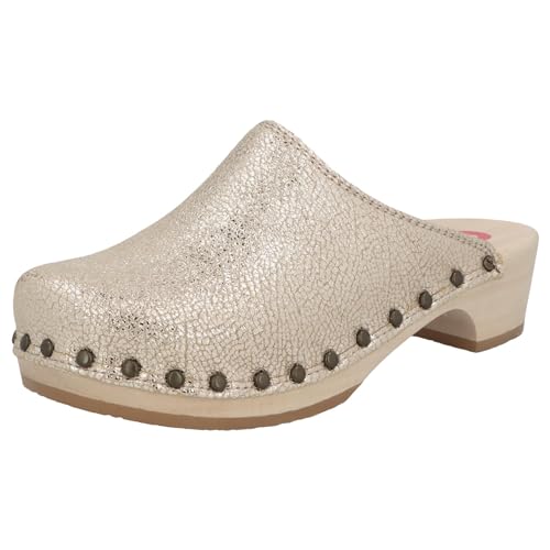 Berkemann Damen Metro-Toeffler Holzschuh, Gold/Glitter, 38 EU von Berkemann