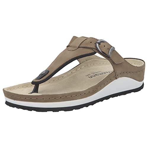 Berkemann Damen Mila Flipflop, Khaki, 37.5 EU von Berkemann