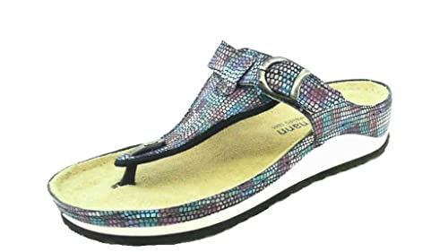 Berkemann Damen Mila Flipflop, blau/lila Multiboa, 37.5 EU von Berkemann