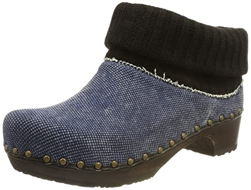 Berkemann Damen Winter Toeffler Holzschuh, indigojeans/schwarz, 37 EU von Berkemann