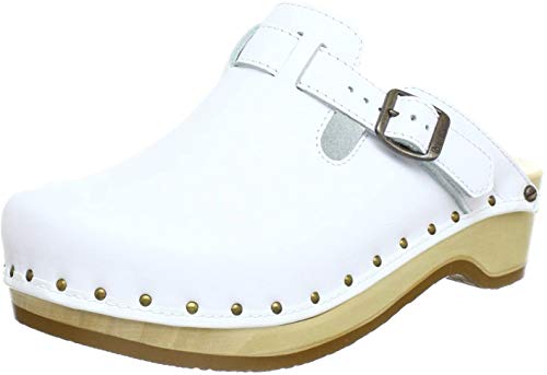 Berkemann Unisex Riemen-toeffler Clogs, Weiß Weiß 100, 40 2/3 EU von Berkemann