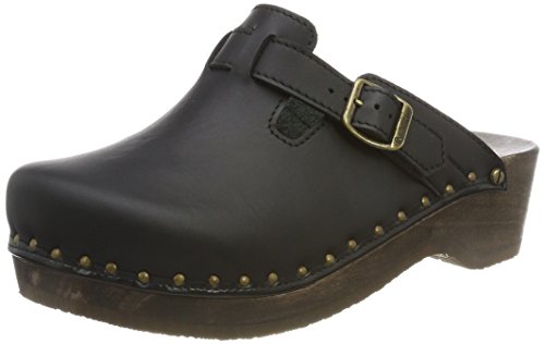 Berkemann Unisex-Erwachsene Riemen-Toeffler Clogss, Schwarz (Schwarz 900), 34 2/3 EU (2.5 UK) von Berkemann