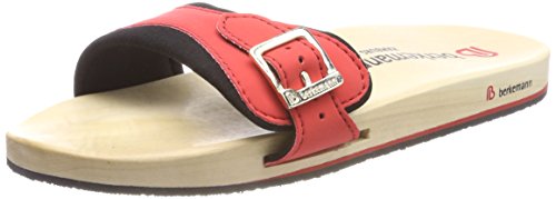 Berkemann Unisex-Erwachsene Berkilette Pantoletten, Mehrfarbig (Rot/Schwarz), 44 EU (9.5 UK) von Berkemann