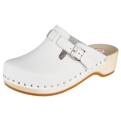 Berkemann Unisex Riemen-Toeffler Clogs, Weiß (weiß 100), 44 EU von Berkemann