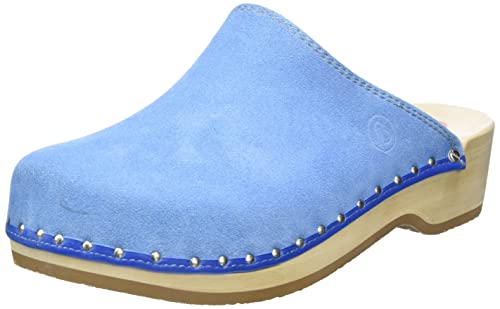 Berkemann Unisex Natur-Toeffler Holzschuh, azurblau, 42 2/3 EU von Berkemann