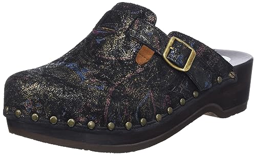 Berkemann Unisex Riemen-Toeffler Holzschuh, Gold/Glamour-Flowers, 38 EU von Berkemann