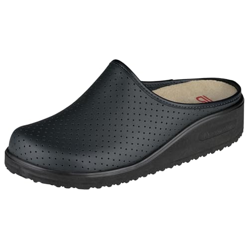 Berkemann Unisex Work Clogs Rindsleder Wide Fußbett: herausnehmbar 4,5 blau Kalbsleder von Berkemann