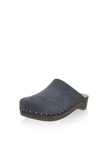 Berkemann Damen Velours-teffler Clogs, Blau, 41 EU von Berkemann