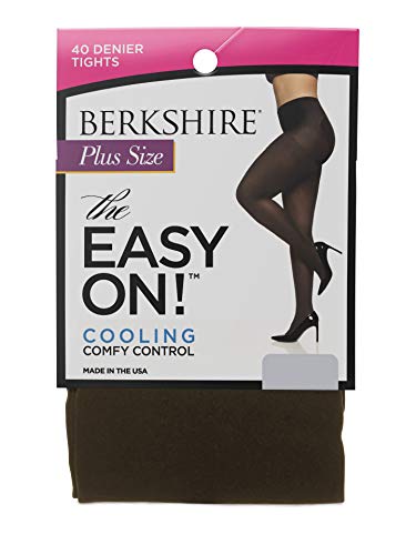 Berkshire Damen Die Einfach Anzuziehende Maximaler Deckkraft Von 40 Denier in Übergröße Strumpfhose, 70 den, Schokoladenküsse, 3XL von Berkshire