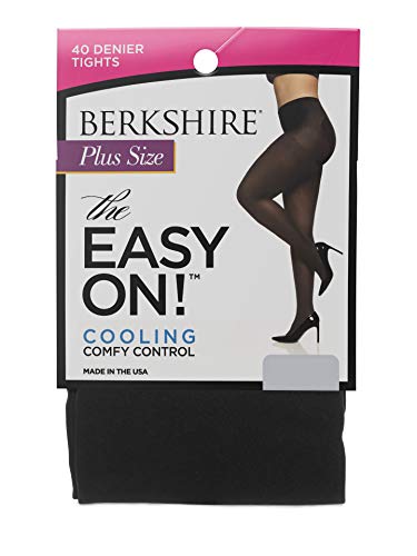 Berkshire Damen Einfach Anzuziehen. 40 Denier Übergröße Strumpfhose, Schwarz, 1X-2X von Berkshire