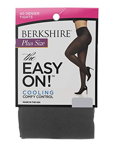 Berkshire Damen Die Einfach Anzuziehende Maximaler Deckkraft Von 40 Denier in Übergröße Strumpfhose, 70 den, grau dunkel, 3XL-4XL Größen von Berkshire
