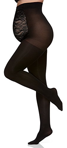 Berkshire Women's Plus-Size Maternity Opaque Pantyhose 5701, Black, D von Berkshire