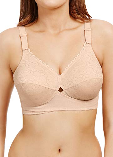 Pretty Polly Damen Klassischer Vollschalen BH mit voller Abdeckung, Blickdicht, Beige (Nude), 85DD von Berlei