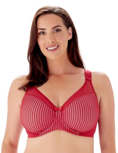 Berlei Damen Beauty Stripe Smoothing Minimizer BH, Rot (Passion Red), 95E von Berlei