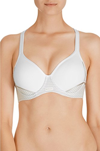 Berlei Damen Bügel Sport-BH, Electrify Mesh Padded Underwired Bra. , Gr. 70E (Herstellergröße: 32DD), Weiß von Berlei