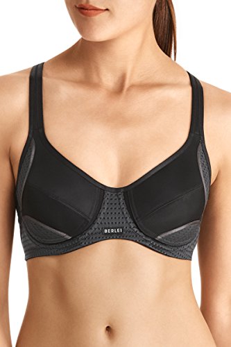 Berlei Damen Electrify Netz-Bügel Sport-BH, Schwarz, 65A von Berlei