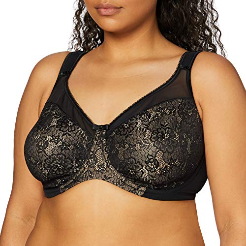 Berlei Damen Minimizer BH, Beauty Minimiser, Gr. 95E (Herstellergröße: 42DD), Schwarz von Berlei