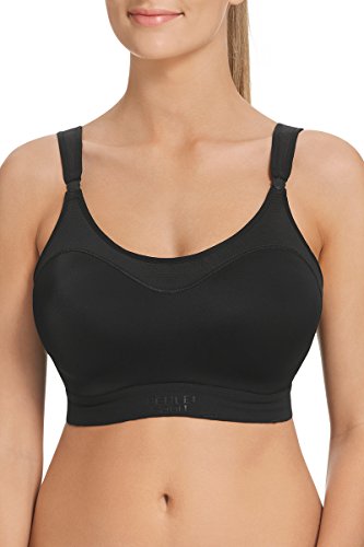 Berlei Damen Ultimate Performance Crop Top Bügel Sport-BH, Blickdicht, Schwarz (Schwarz), 85D von Berlei