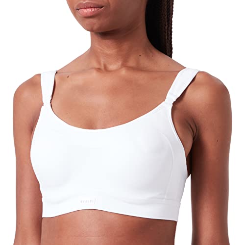 Berlei Damen Ultimate Performance Crop Top Underwire Bra Sport-BH, Weiß (Weiß), 80D von Berlei