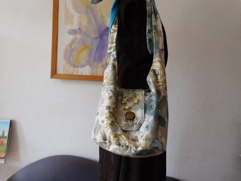 Einkaufstasche Grau , Florale Schultertasche Stoff Groß Umhängetasche Damen Damenschultertaschen Einkaufstasche Grau , Florale Schultertasche Stoff Groß Umhängetasche Damen Damenschultertaschen von BerlinBagsHome
